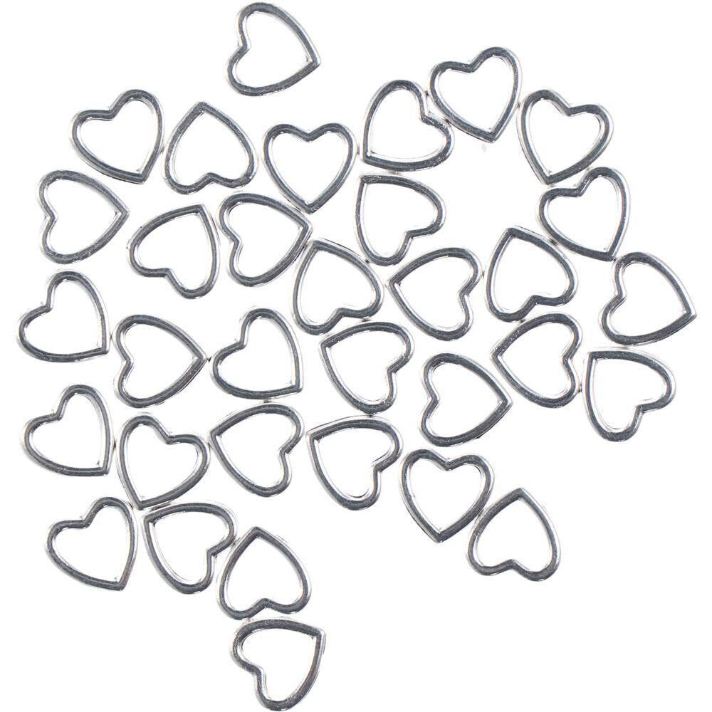 5400 200Pcs Alloy Link Rings Heart Shaped Antique Heart Linking Rings Love